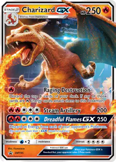 Charizard-GX SM195 Promo card from Sun & Moon Black Star Promos
