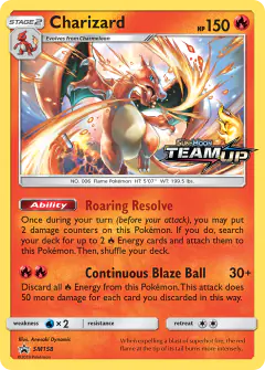 Charizard SM158 Promo card from Sun & Moon Black Star Promos