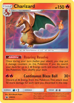 Charizard SM226 Promo card from Sun & Moon Black Star Promos