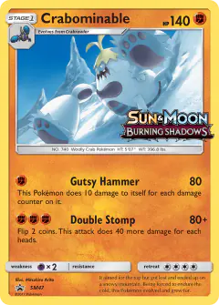Crabominable SM47 Promo card from Sun & Moon Black Star Promos
