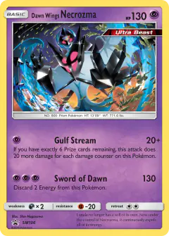 Dawn Wings Necrozma SM106 Promo card from Sun & Moon Black Star Promos