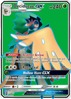 Decidueye-GX SM37 Promo card from Sun & Moon Black Star Promos