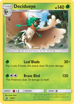 Decidueye SM55 Promo card from Sun & Moon Black Star Promos