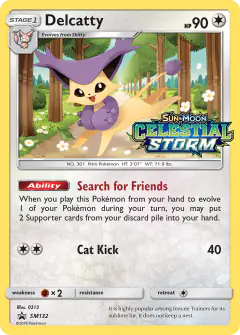 Delcatty SM132 Promo card from Sun & Moon Black Star Promos