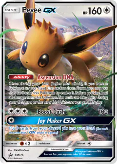 Eevee-GX SM175 Promo card from Sun & Moon Black Star Promos