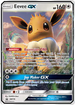 Eevee-GX SM176 Promo card from Sun & Moon Black Star Promos