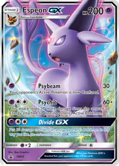 Espeon-GX SM35 Promo card from Sun & Moon Black Star Promos