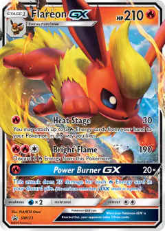 Flareon-GX SM171 Promo card from Sun & Moon Black Star Promos
