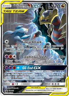 Garchomp & Giratina-GX SM193 Promo card from Sun & Moon Black Star Promos