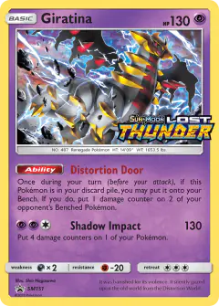 Giratina SM151 Promo card from Sun & Moon Black Star Promos