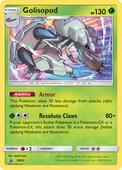 Golisopod SM52 Promo card from Sun & Moon Black Star Promos