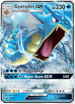 Gyarados-GX SM212 Promo card from Sun & Moon Black Star Promos