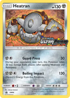 Heatran SM96 Promo card from Sun & Moon Black Star Promos