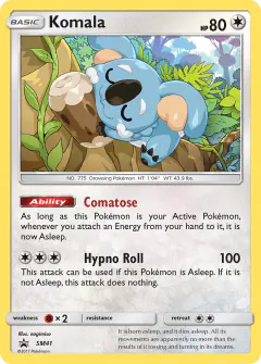 Komala SM41 Promo card from Sun & Moon Black Star Promos