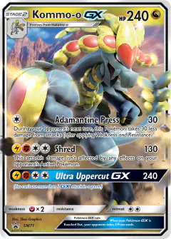 Kommo-o-GX SM71 Promo card from Sun & Moon Black Star Promos