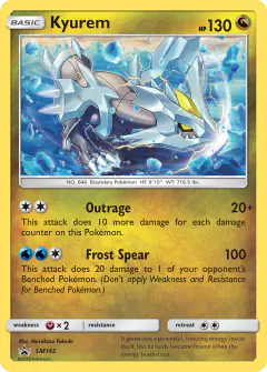 Kyurem SM142 Promo card from Sun & Moon Black Star Promos