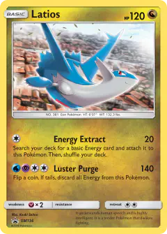 Latios SM136 Promo card from Sun & Moon Black Star Promos