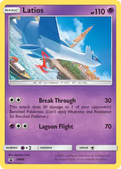 Latios SM88 Promo card from Sun & Moon Black Star Promos