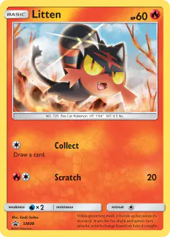 Litten SM08 Promo card from Sun & Moon Black Star Promos