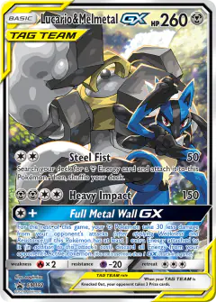 Lucario & Melmetal-GX SM192 Promo card from Sun & Moon Black Star Promos