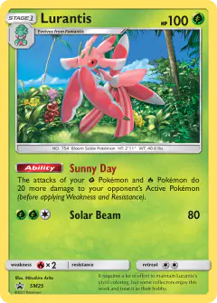 Lurantis SM25 Promo card from Sun & Moon Black Star Promos
