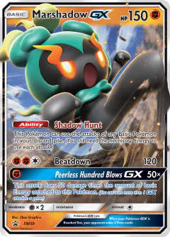 Marshadow-GX SM59 Promo card from Sun & Moon Black Star Promos