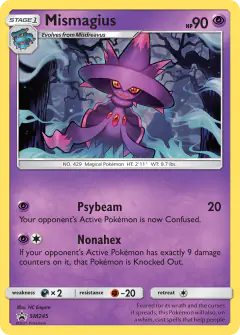 Mismagius SM245 Promo card from Sun & Moon Black Star Promos