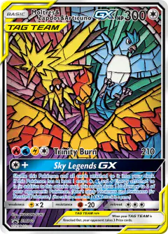 Moltres & Zapdos & Articuno-GX SM210 Promo card from Sun & Moon Black Star Promos