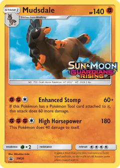 Mudsdale SM20 Promo card from Sun & Moon Black Star Promos