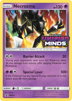 Necrozma SM204 Promo card from Sun & Moon Black Star Promos