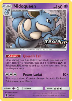 Nidoqueen SM160 Promo card from Sun & Moon Black Star Promos