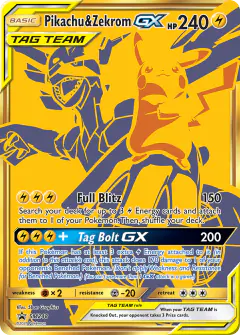 Pikachu & Zekrom-GX SM248 Promo card from Sun & Moon Black Star Promos