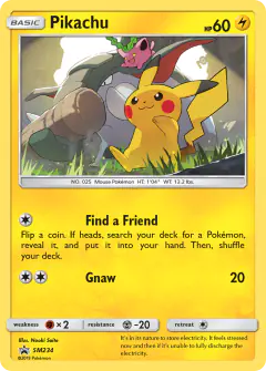 Pikachu SM234 Promo card from Sun & Moon Black Star Promos
