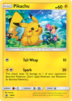 Pikachu SM86 Promo card from Sun & Moon Black Star Promos