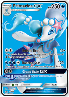 Primarina-GX SM39 Promo card from Sun & Moon Black Star Promos