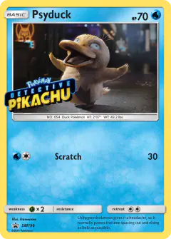 Psyduck SM199 Promo card from Sun & Moon Black Star Promos