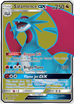 Salamence-GX SM139 Promo card from Sun & Moon Black Star Promos