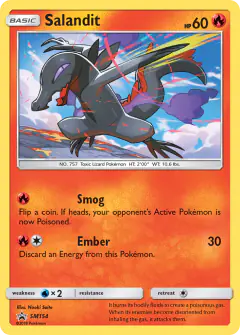 Salandit SM154 Promo card from Sun & Moon Black Star Promos