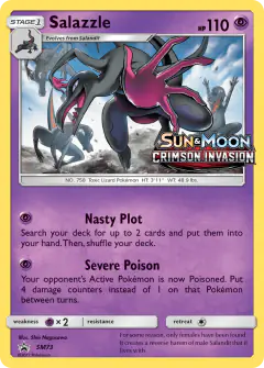 Salazzle SM73 Promo card from Sun & Moon Black Star Promos