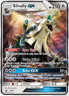 Silvally-GX SM91 Promo card from Sun & Moon Black Star Promos
