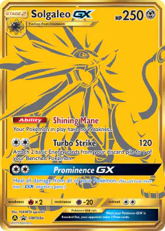 Solgaleo-GX SM104a Promo card from Sun & Moon Black Star Promos