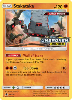 Stakataka SM180 Promo card from Sun & Moon Black Star Promos