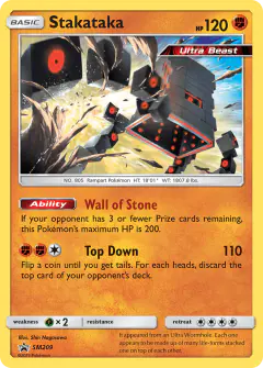 Stakataka SM209 Promo card from Sun & Moon Black Star Promos