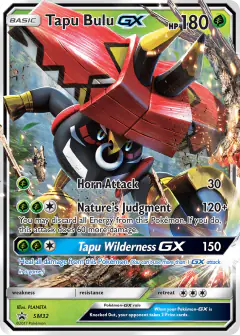 Tapu Bulu-GX SM32 Promo card from Sun & Moon Black Star Promos