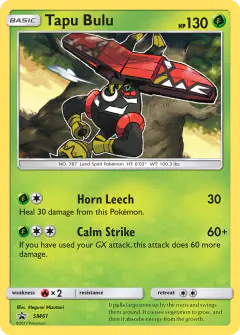 Tapu Bulu SM61 Promo card from Sun & Moon Black Star Promos