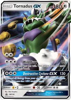 Tornadus-GX SM134 Promo card from Sun & Moon Black Star Promos