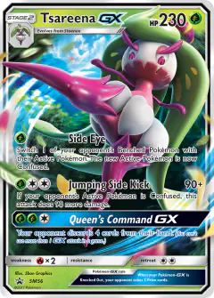 Tsareena-GX SM56 Promo card from Sun & Moon Black Star Promos