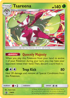 Tsareena SM26 Promo card from Sun & Moon Black Star Promos