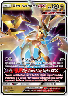 Ultra Necrozma-GX SM126 Promo card from Sun & Moon Black Star Promos