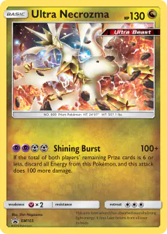 Ultra Necrozma SM165 Promo card from Sun & Moon Black Star Promos